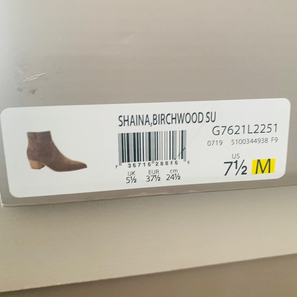 Franco Sarto Shaina Zippered Booties in Birchwood NIB Size 8 - Picture 11 of 12